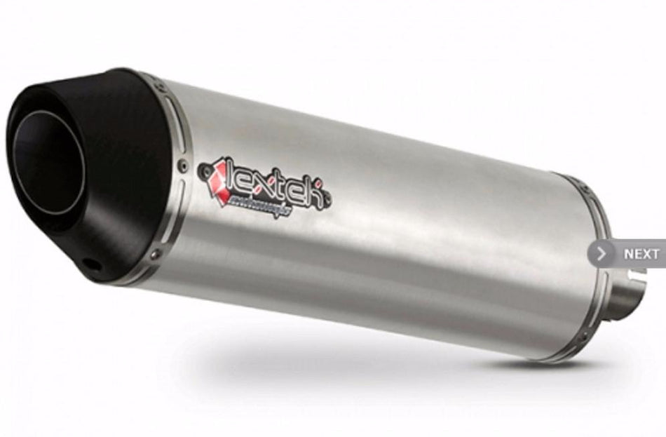 LexTek RP1 Matt Stainless Steel Oval Silencer 51mm
