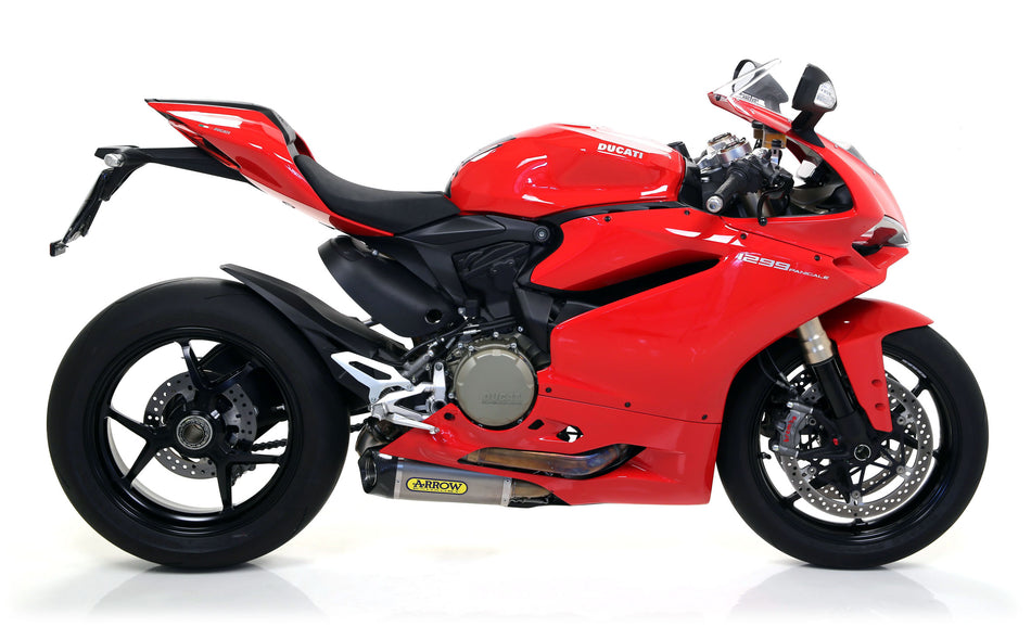 Ducati 1299 Panigale Arrow Works Titanium Slip-On Silencers with Carbon End Cap