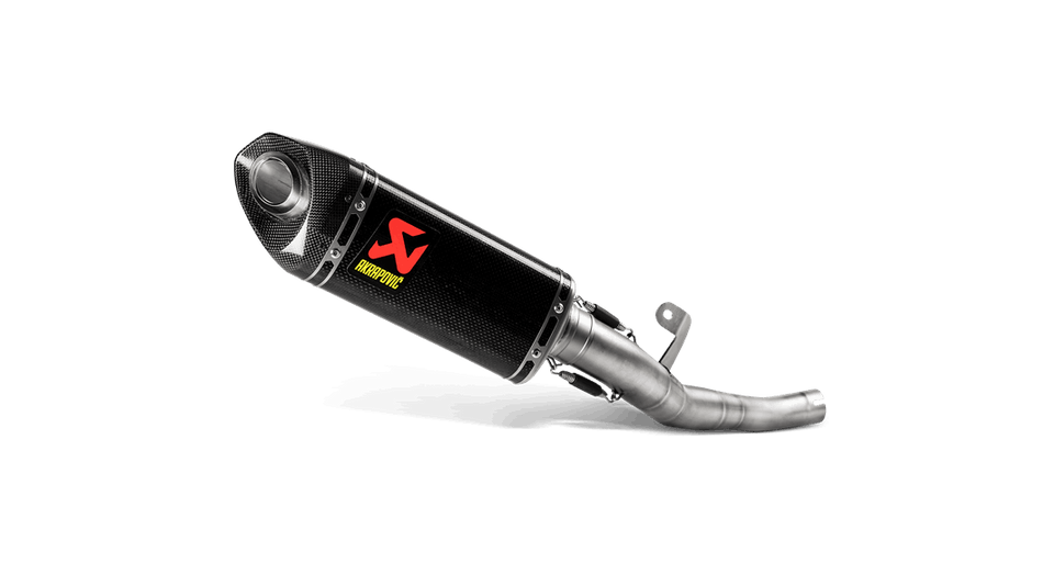 Triumph Street Triple 765/R/S/RS 2017 onwards Akrapovic Carbon Silencer Slip-On Kit (Hexagonal - Race Removable Baffle (Removes Pre-Silencer Box))